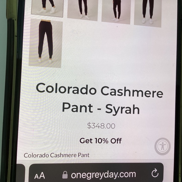 One gray day, cashmere joggers size small NWT - Picture 8 of 8